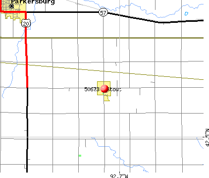 Stout, IA (50673) map