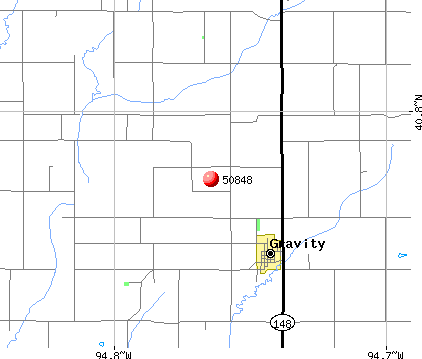 Gravity, IA (50848) map