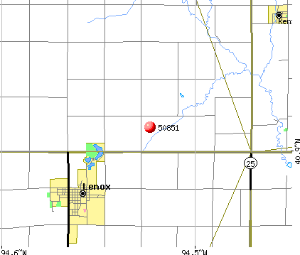 Lenox, IA (50851) map