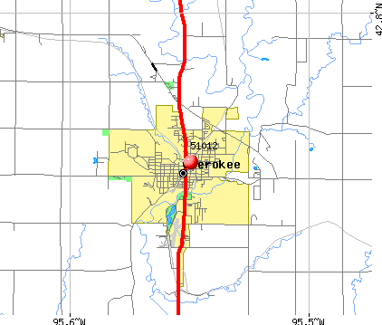 Cherokee, IA (51012) map