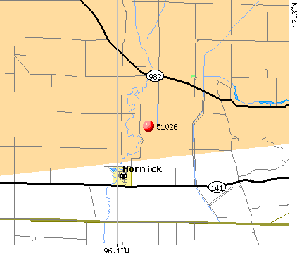 Hornick, IA (51026) map