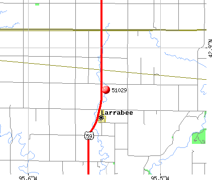 Larrabee, IA (51029) map