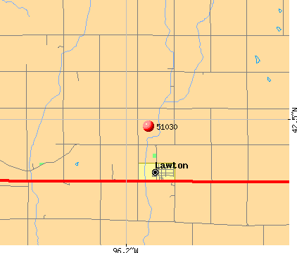 Lawton, IA (51030) map
