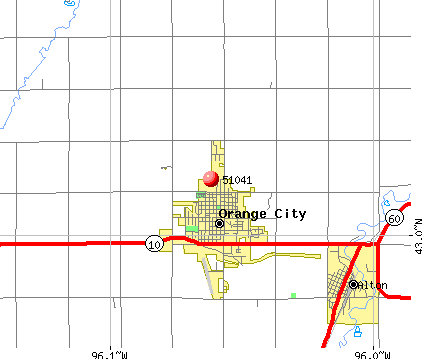 Orange City, IA (51041) map