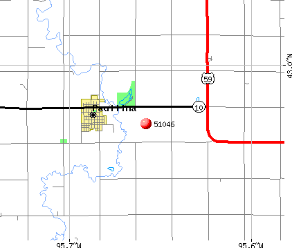 Paullina, IA (51046) map