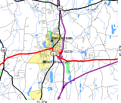 Danielson, CT (06239) map