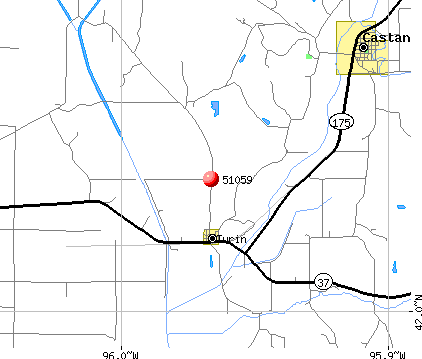 Turin, IA (51059) map