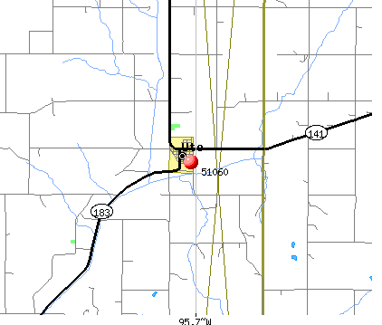 Ute, IA (51060) map