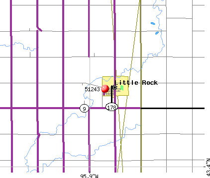 Little Rock, IA (51243) map