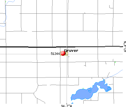 Gruver, IA (51344) map