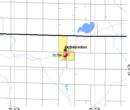 Ocheyedan, IA (51354) map