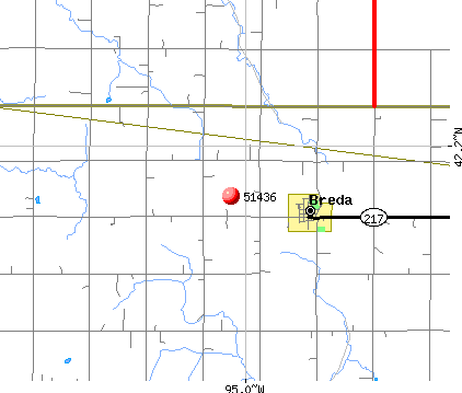 Breda, IA (51436) map