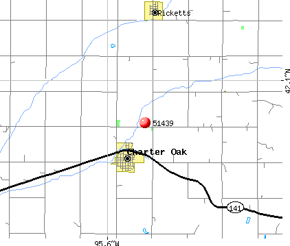 Charter Oak, IA (51439) map
