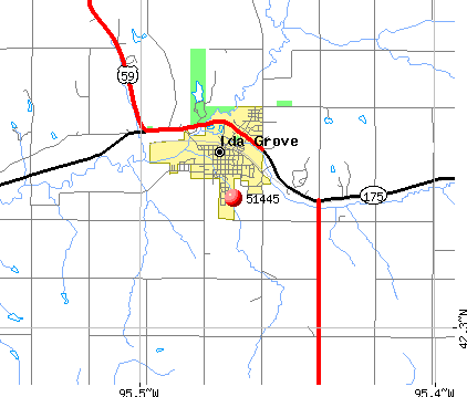 Ida Grove, IA (51445) map