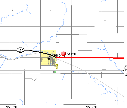 Odebolt, IA (51458) map