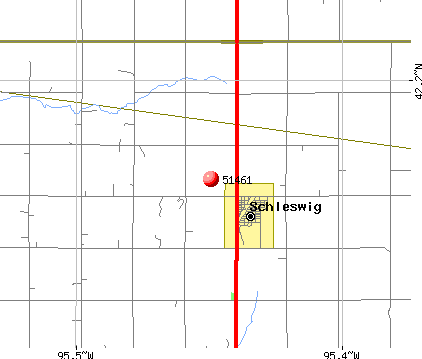 Schleswig, IA (51461) map