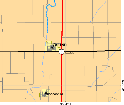 Carson, IA (51525) map