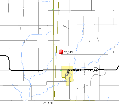 Kimballton, IA (51543) map