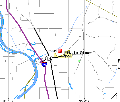 Little Sioux, IA (51545) map