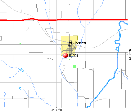 Malvern, IA (51551) map