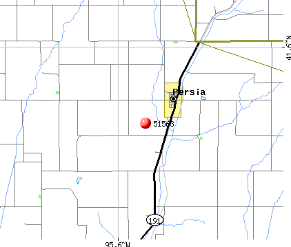 Persia, IA (51563) map