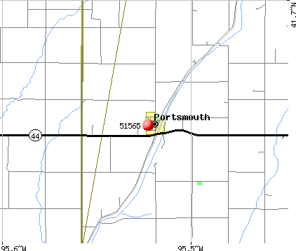 Portsmouth, IA (51565) map