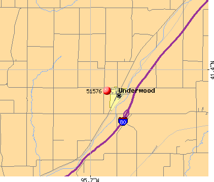 Underwood, IA (51576) map