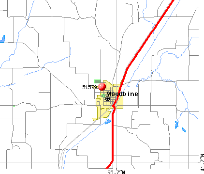 Woodbine, IA (51579) map