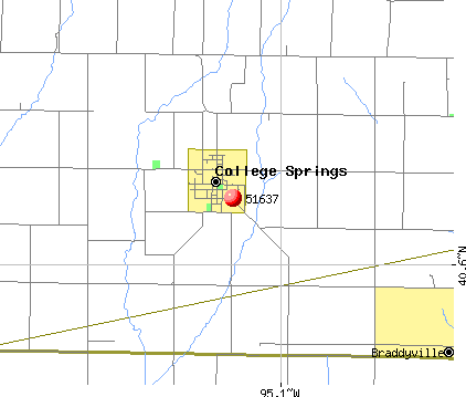 College Springs, IA (51637) map
