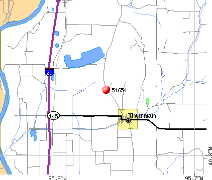 Thurman, IA (51654) map