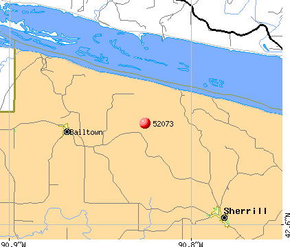 Sherrill, IA (52073) map