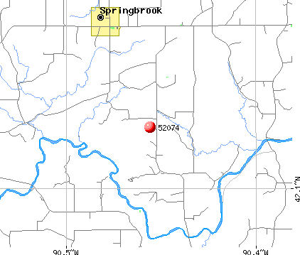 Spragueville, IA (52074) map