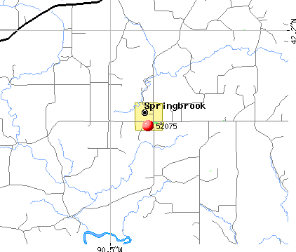 Springbrook, IA (52075) map