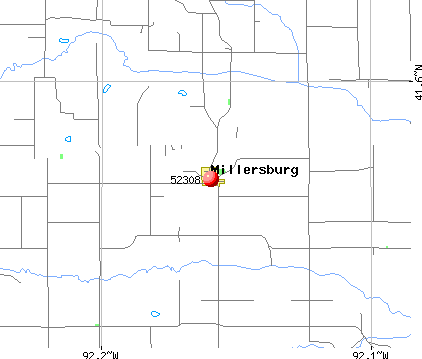 Millersburg, IA (52308) map
