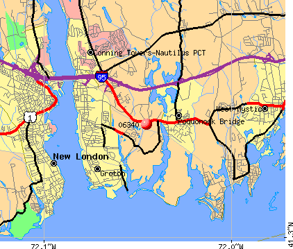Groton, CT (06340) map