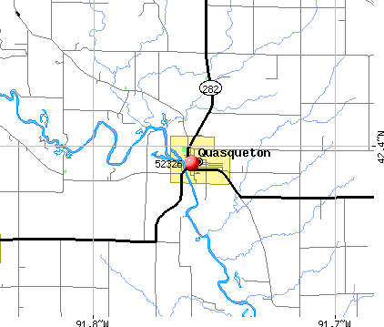 Quasqueton, IA (52326) map