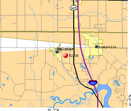 Shueyville, IA (52338) map