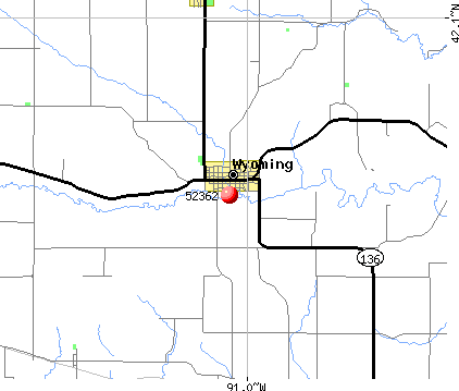 Wyoming, IA (52362) map