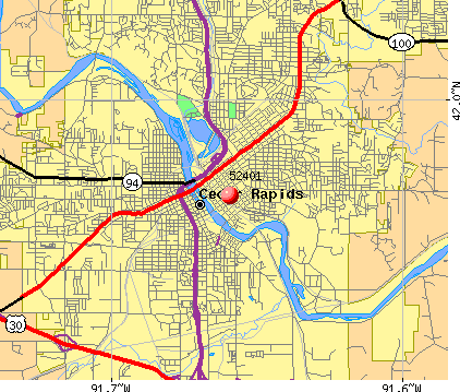 map of iowa city to cedar rapids airport