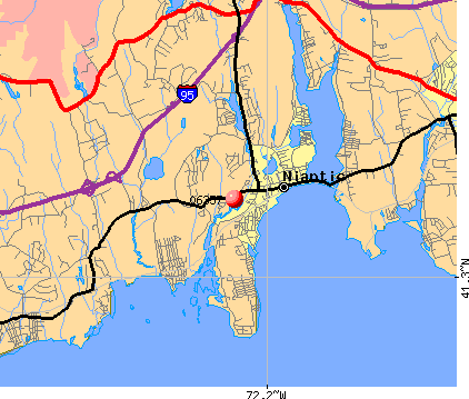 Niantic, CT (06357) map
