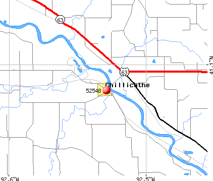 Chillicothe, IA (52548) map
