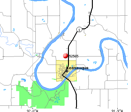 Keosauqua, IA (52565) map