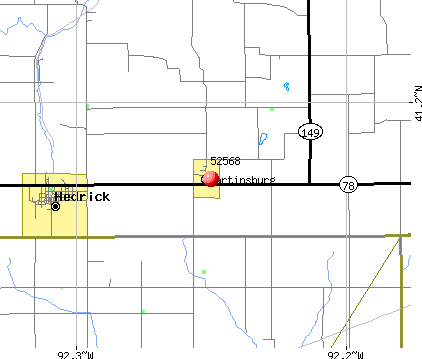 Martinsburg, IA (52568) map