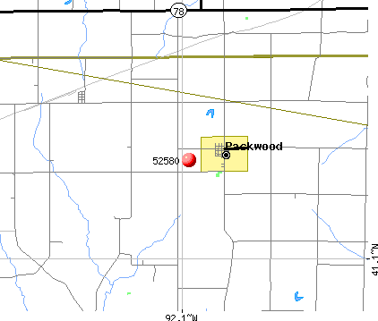 Packwood, IA (52580) map