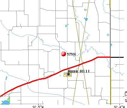 Rose Hill, IA (52586) map