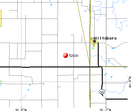 Hillsboro, IA (52630) map