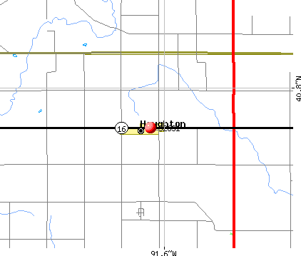 Houghton, IA (52631) map
