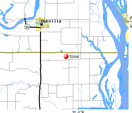 Oakville, IA (52646) map
