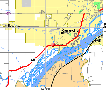 Camanche, IA (52730) map