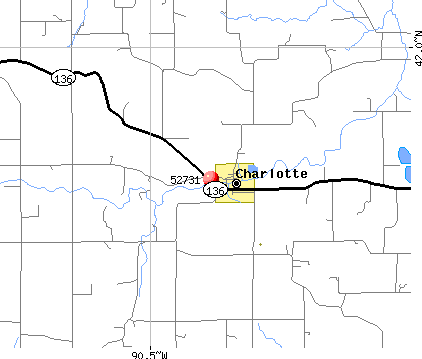 Charlotte, IA (52731) map